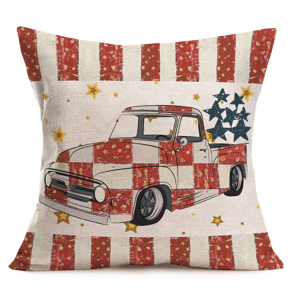 Amazon.co.jp: Qinqingo 愛国的なアメリカ国旗 クッションカバー 4枚